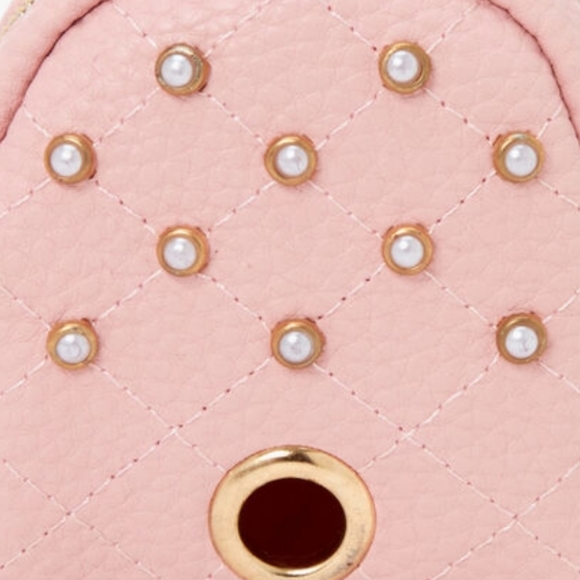 Pearl Studded Pink Dog Waste Bag Dispenser Keychain for purse book bag c… - Picture 3 of 6
